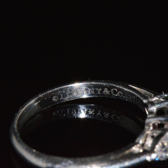 Authentic Tiffany & Co. Natural 1.15Cts Diamond Ruby Platinum Engagement Ring - Picture 12 of 12